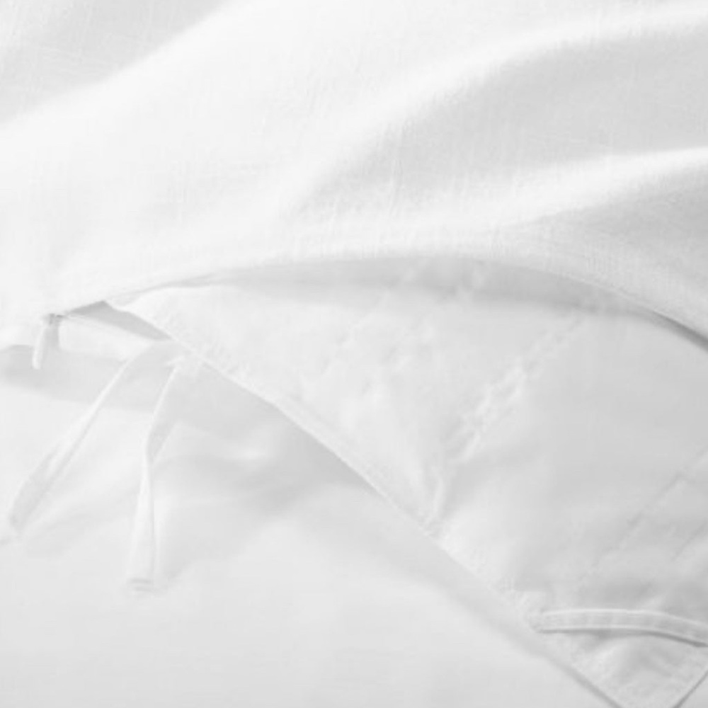 Heavyweight Linen Blend Duvet Cover Set - Casaluna Full/Queen - White - … - Picture 4 of 10